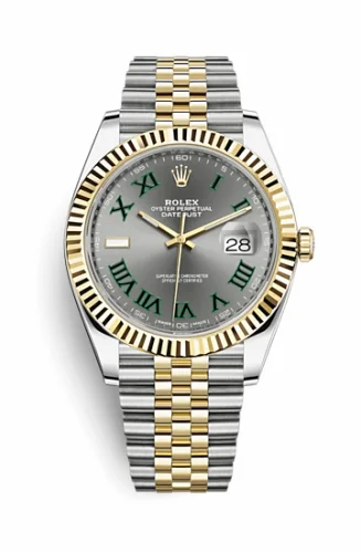 Rolex Datejust 41 Rolesor Yellow Fluted / Jubilee / Slate - Roman 126333-0020