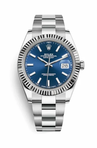 Rolex Datejust 41 Stainless Steel Fluted / Oyster / Blue 126334-0001