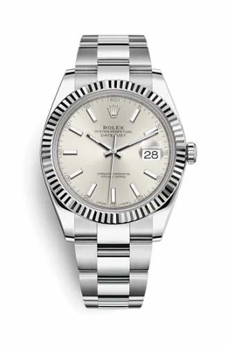 Rolex Datejust 41 Stainless Steel Fluted / Oyster / Silver 126334-0003