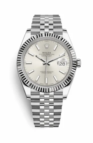 Rolex Datejust 41 Stainless Steel Fluted / Jubilee / Silver 126334-0004