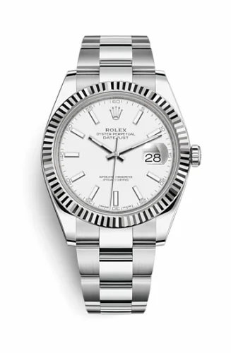 Rolex Datejust 41 Stainless Steel Fluted / Oyster / White 126334-0009
