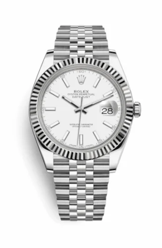 Rolex Datejust 41 Stainless Steel Fluted / Jubilee / White 126334-0010