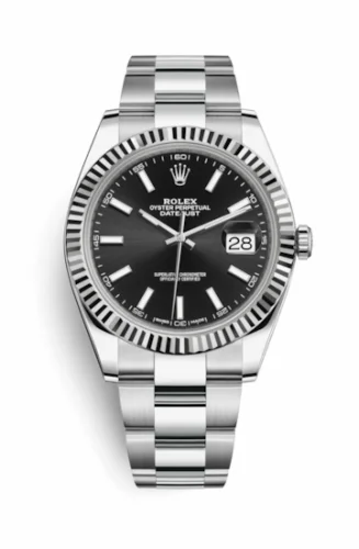 Rolex Datejust 41 Stainless Steel Fluted / Oyster / Black 126334-0017