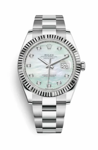 Rolex Datejust 41 Stainless Steel Fluted / Oyster / MOP Diamond 126334-0019