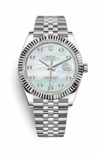Rolex Datejust 41 Stainless Steel Fluted / Jubilee / MOP Diamond 126334-0020