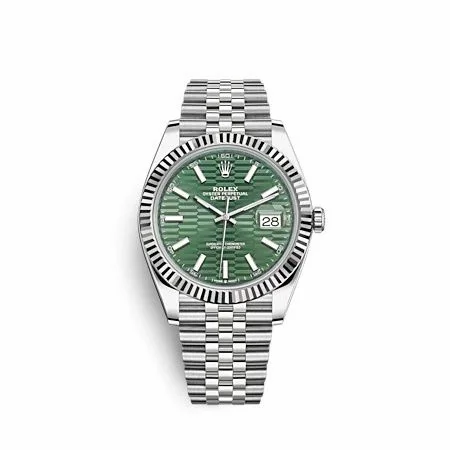 Rolex Datejust 41 Stainless Steel - Fluted / Green - Fluted / Jubilee 126334-0030