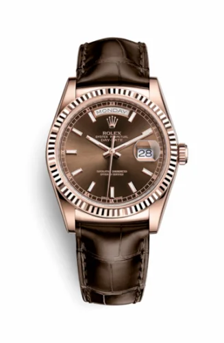 Rolex Day-Date 36 Everose / Strap / Chocolate 118135-0003