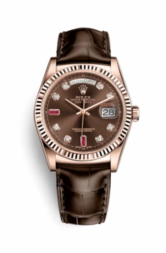 Rolex Day-Date 36 Everose / Strap / Chocolate 118135-0020