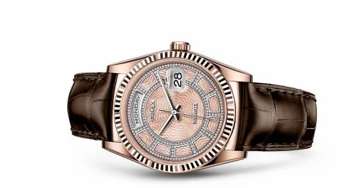 Rolex Day-Date 36 Everose Fluted / Strap / Pink MOP Carousel 118135-0068