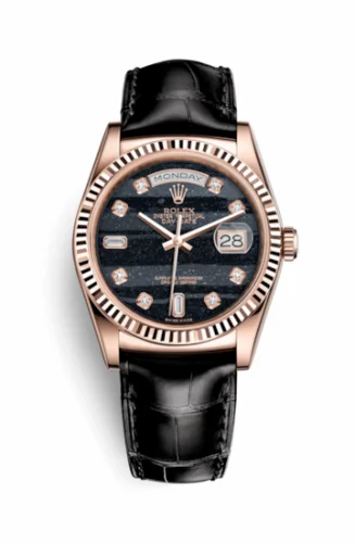 Rolex Day-Date 36 Everose Fluted / Strap / Ferrite 118135-0082
