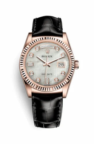 Rolex Day-Date 36 Everose Fluted / Strap / Oxford MOP 118135-0084