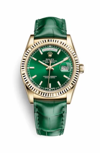 Rolex Day-Date 36 Yellow Gold / Strap / Green 118138-0003