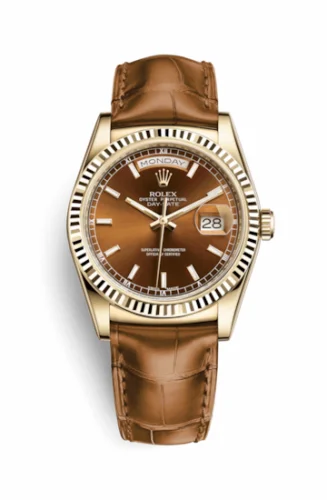 Rolex Day-Date 36 Yellow Gold / Strap / Cognac 118138-0005