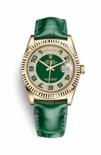 Rolex Day-Date 36 Yellow Gold / Strap / Green Arabic 118138-0102