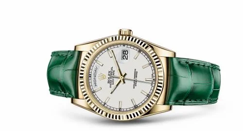 Rolex Day-Date 36 Yellow Gold / Strap / White 118138-0123