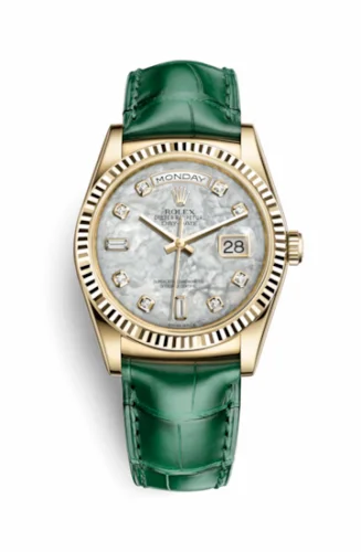 Rolex Day-Date 36 Yellow Gold / Strap / MOP Diamonds 118138-0143.