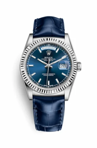 Rolex Day-Date 36 White Gold / Strap / Blue 118139-0004