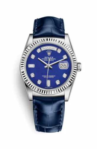Rolex Day-Date 36 White Gold / Strap / Lapis 118139-0073