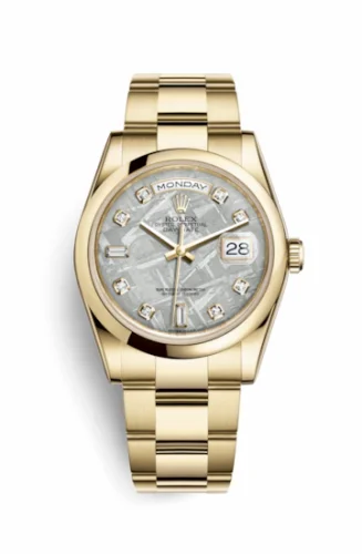 Rolex Day-Date 36 Yellow Gold Domed / Oyster / Meteorite 118208-0134
