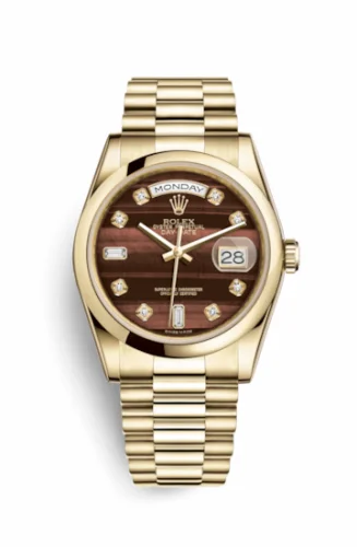 Rolex Day-Date 36 Yellow Gold Domed / President / Bull's Eye 118208-0332