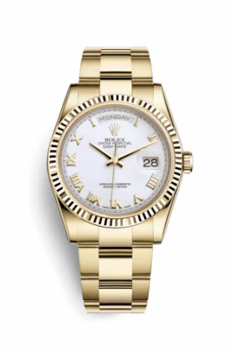 Rolex Day-Date 36 Yellow Gold / Oyster / White Roman 118238-0162