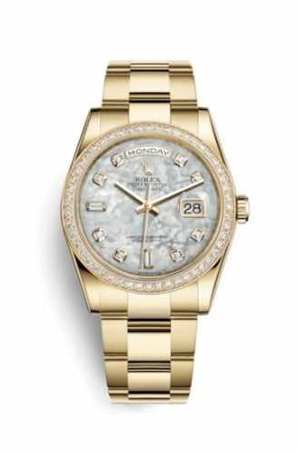 Rolex Day-Date 36 Yellow Gold Diamonds / Oyster / MOP 118348-0100