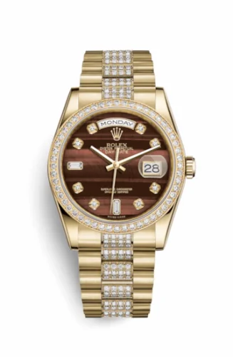 Rolex Day-Date 36 Yellow Gold Diamonds / President Diamonds / Bull's Eye 118348-0155