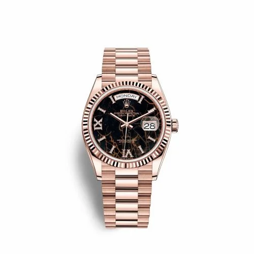 Rolex Day-Date 36 Everose Gold / Fluted / Eisenkiesel / President 128235-0041