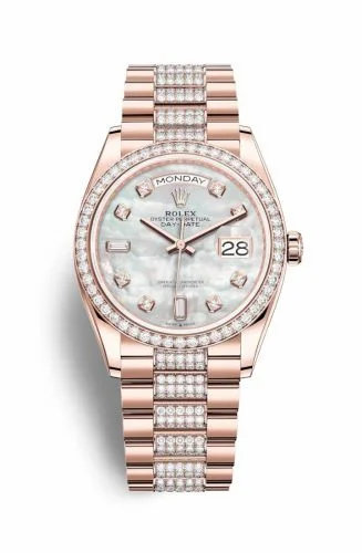 Rolex Day-Date 36 Everose Gold / Diamond / MOP-Diamond / President-Diamond 128345RBR-0030