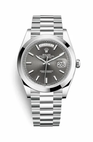 Rolex Day-Date 40 Platinum / Grey Tuxedo 228206-0011