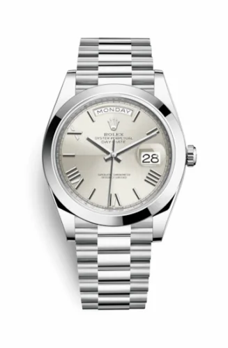 Rolex Day-Date 40 Platinum / Silver Quadrant 228206-0014