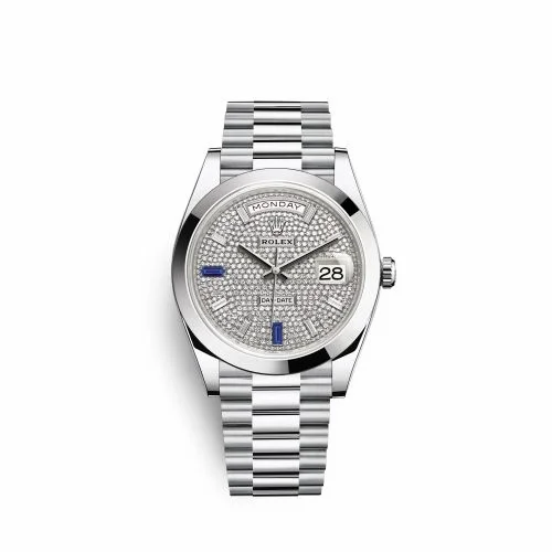 Rolex Day-Date 40 Platinum / Paved 228206-0029