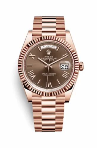 Rolex Day-Date 40 Everose / Chocolate - Roman 228235-0002