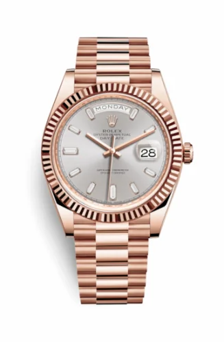 Rolex Day-Date 40 Everose / Sundust - Baguette 228235-0004