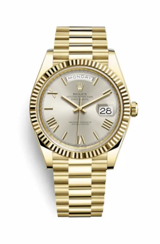 Rolex Day-Date 40 Yellow Gold / Silver - Roman 228238-0002