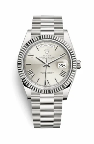 Rolex Day-Date 40 White Gold / Quadrant Motif - Roman 228239-0006