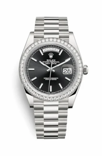 Rolex Day-Date 40 White Gold - Diamond / Black 228349rbr-0002