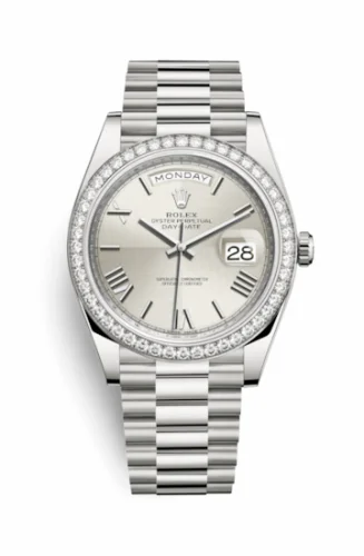 Rolex Day-Date 40 White Gold - Diamond / Silver Quadrant 228349rbr-0004