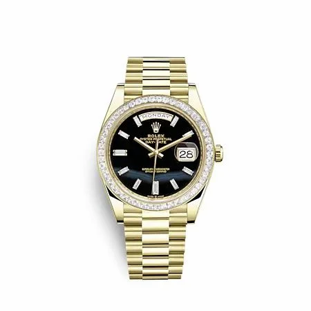 Rolex Day-Date 40 Yellow Gold - Baguette / Onyx 228398TBR-0038