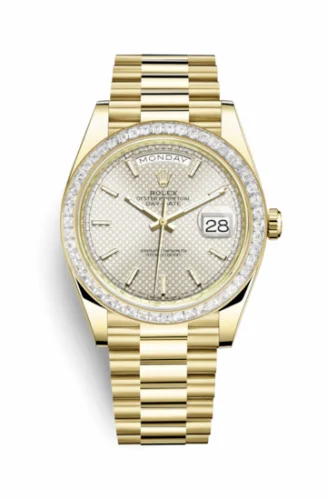 Rolex Day-Date 40 Yellow Gold - Baguette / Silver 228398tbr-0005