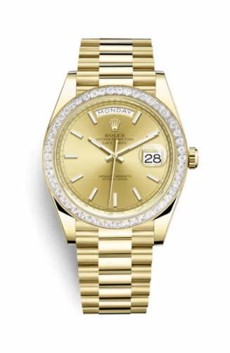 Rolex Day-Date 40 Yellow Gold - Baguette / Champagne 228398tbr-0007