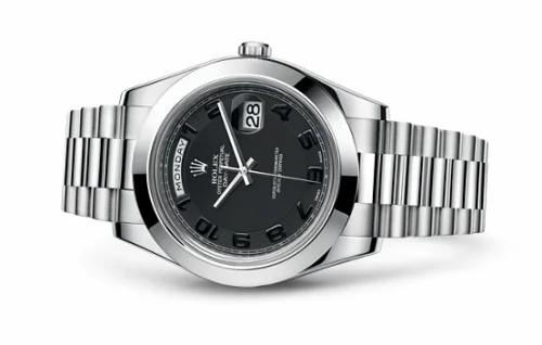 Rolex Day-Date II Platinum Black Arabic 218206-0003