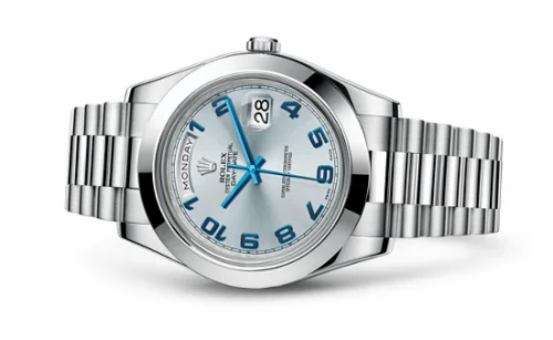 Rolex Day-Date II Platinum Ice Blue Arabic 218206-0010