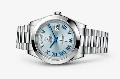 Rolex Day-Date II Platinum Ice Blue Roman 218206-0043