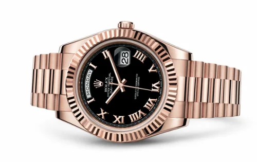 Rolex Day-Date II Everose Black Roman 218235-0034