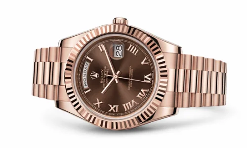 Rolex Day-Date II Everose Chocolate Roman 218235-0035