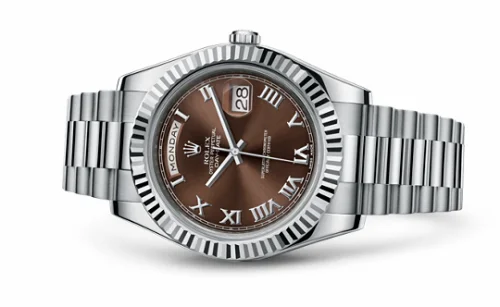 Rolex Day-Date II White Gold Chocolate Roman 218239-0040