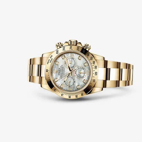 Rolex Daytona Yellow Gold Mother of Pearl Diamonds 116528-0032