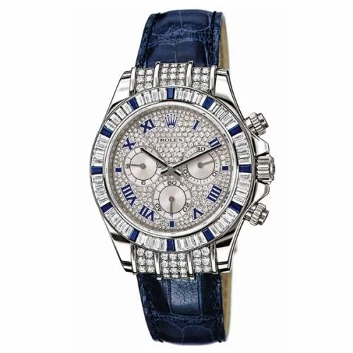 Rolex Daytona White Gold Diamond Sapphire Strap 11659912sa