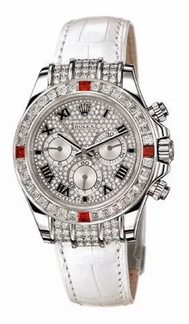 Rolex Daytona White Gold Diamond Ruby Strap 1165994ru-0002